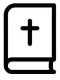 Biblical icon: Bible with a cross